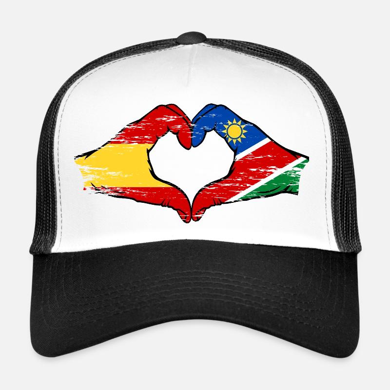 Spanien Namibia Flagge Hände Herzform used Trucker Cap