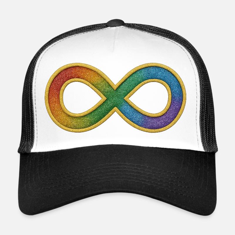 Rainbow infinity symbol for diversity Trucker Cap
