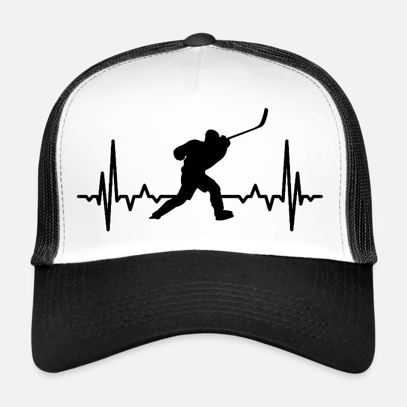 Amateurs de hockey sur glace Palpitations cardiaques Casquette trucker 