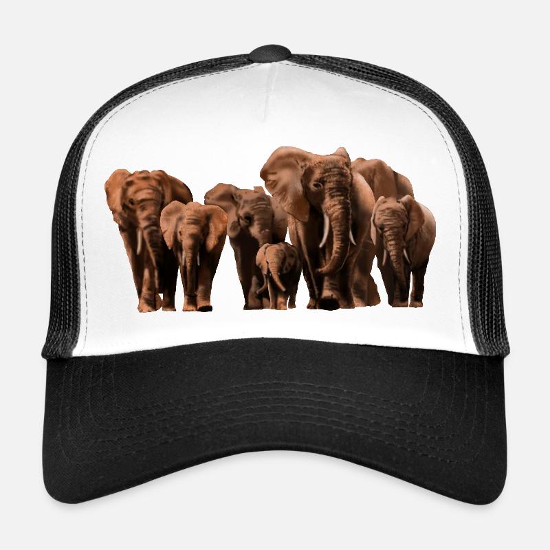 Wüsten Elefanten Kolorit - Trucker Cap - Weiß/Schwarz