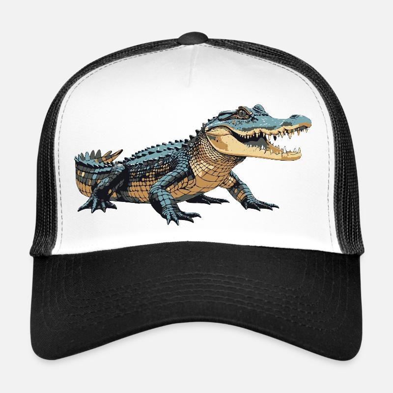 Kroko3 - Casquette trucker  - blanc/noir