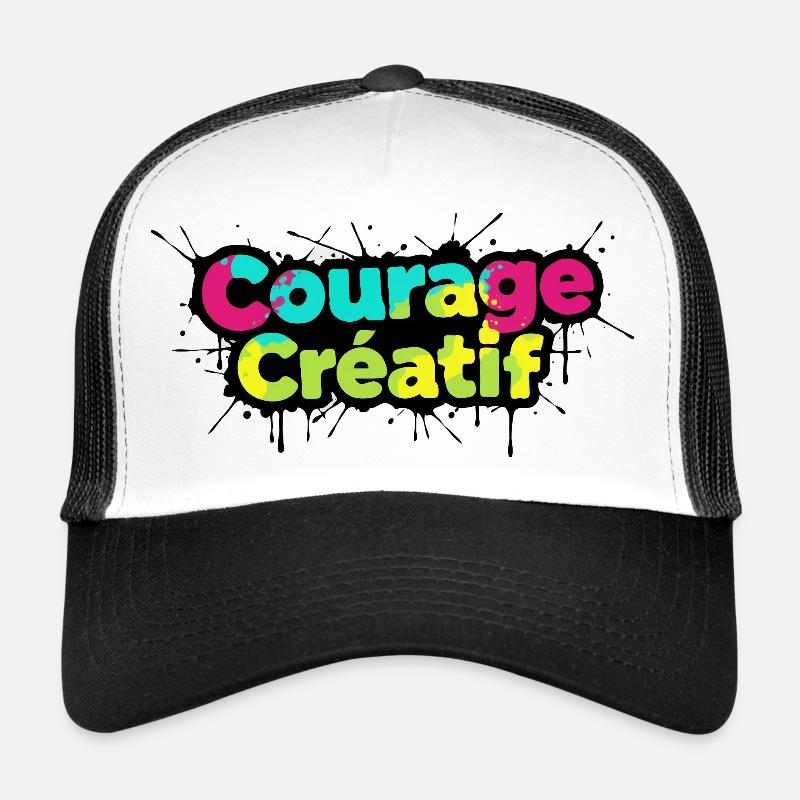 Courage Créatif Bunte Typografie Trucker Cap