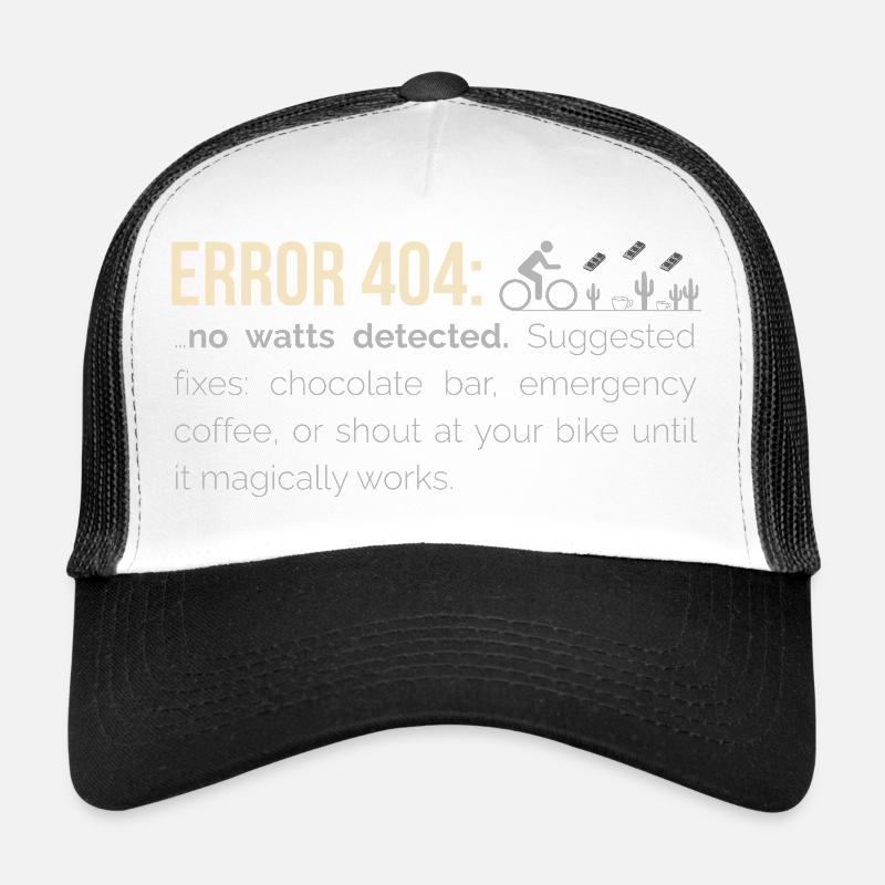 Sweat à capuche cyclable – 404 : Aucun watts détecté Casquette trucker 