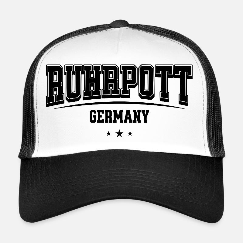 Ruhrpott Typo Outline Heimat Design Trucker Cap