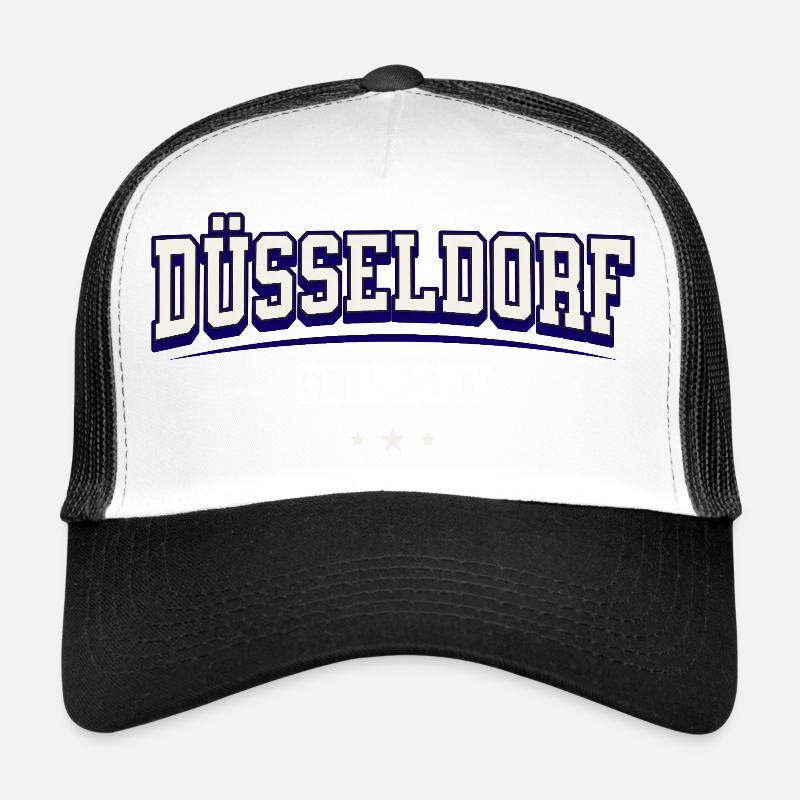 Düsseldorf Deutschland Varsity-Logo Trucker Cap