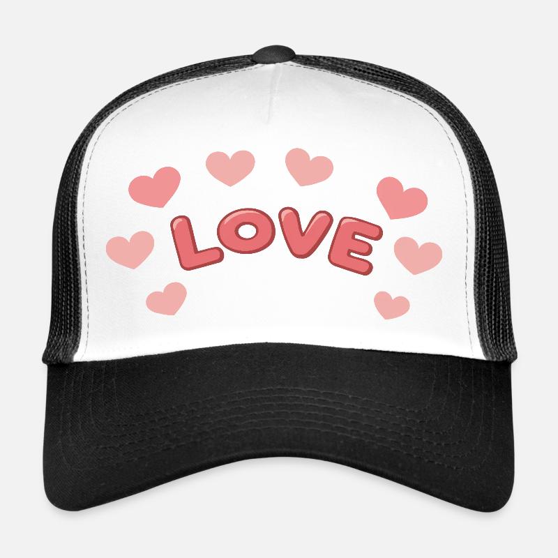 Amour Lettres 3D et Cœurs Casquette trucker 