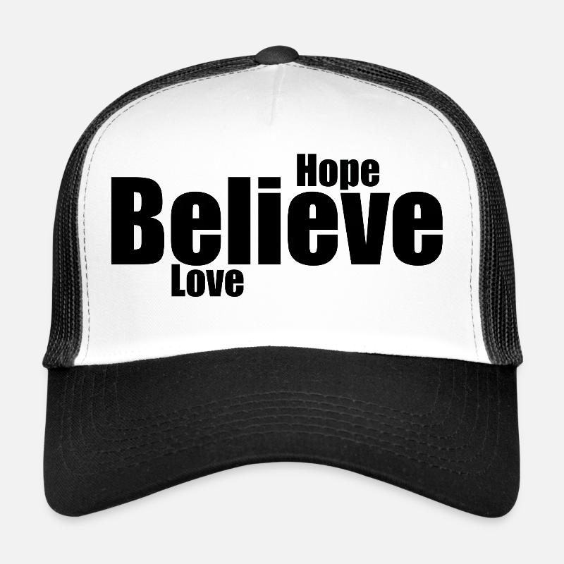 Foi, Amour et Espoir Design Typographique Casquette trucker 