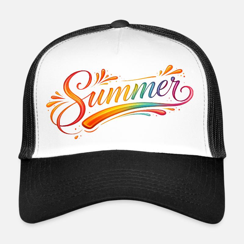 Illustration rétro en lettrage d’été Casquette trucker 