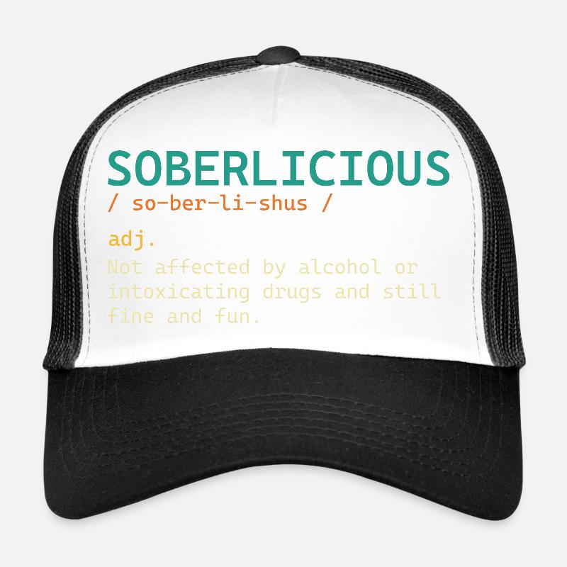 Définition de Soberlicious Drôle Sober Recovery AA Casquette trucker 