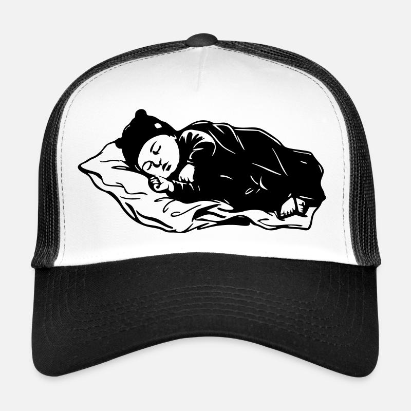 Baby schläft - Trucker Cap - Weiß/Schwarz