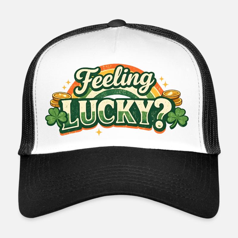 Logo du trèfle qui se sent chanceux Casquette trucker 