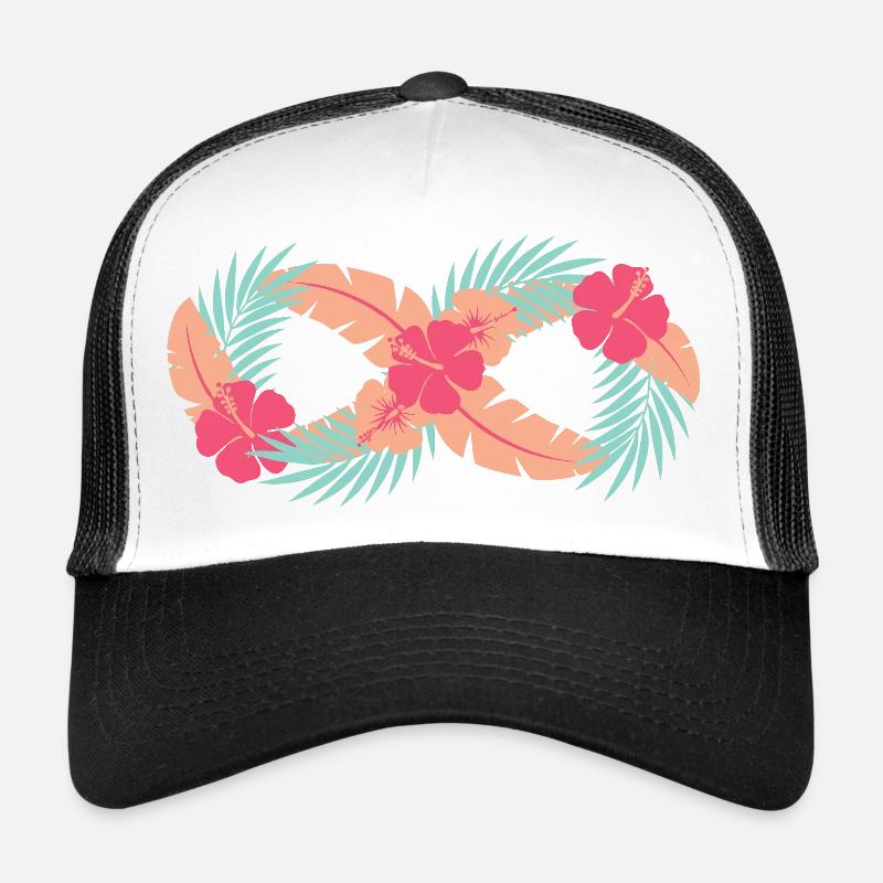 Tropical Hibiscus Circle Trucker Cap