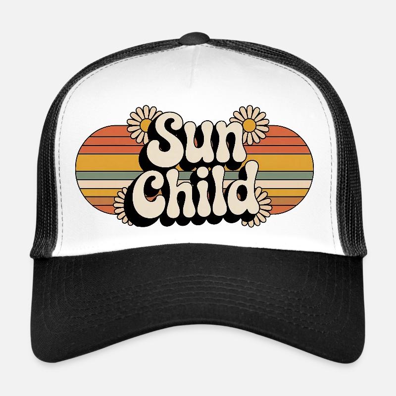 Sun Child Retro Design 70s 80s Trucker Cap