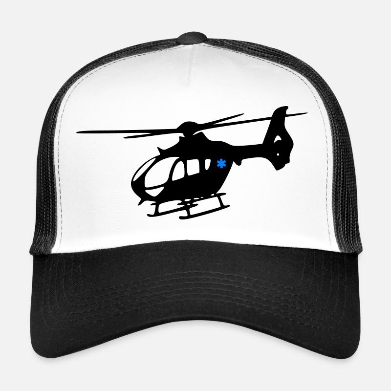 Notarzthubschrauber - Trucker Cap - Weiß/Schwarz