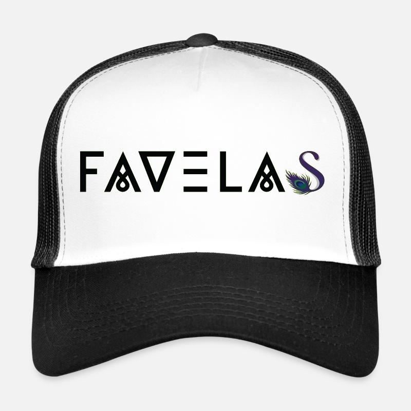 FAVELAS | Latino Style Print - Trucker Cap - white/black