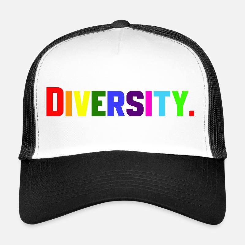 Diversité - Casquette trucker  - blanc/noir