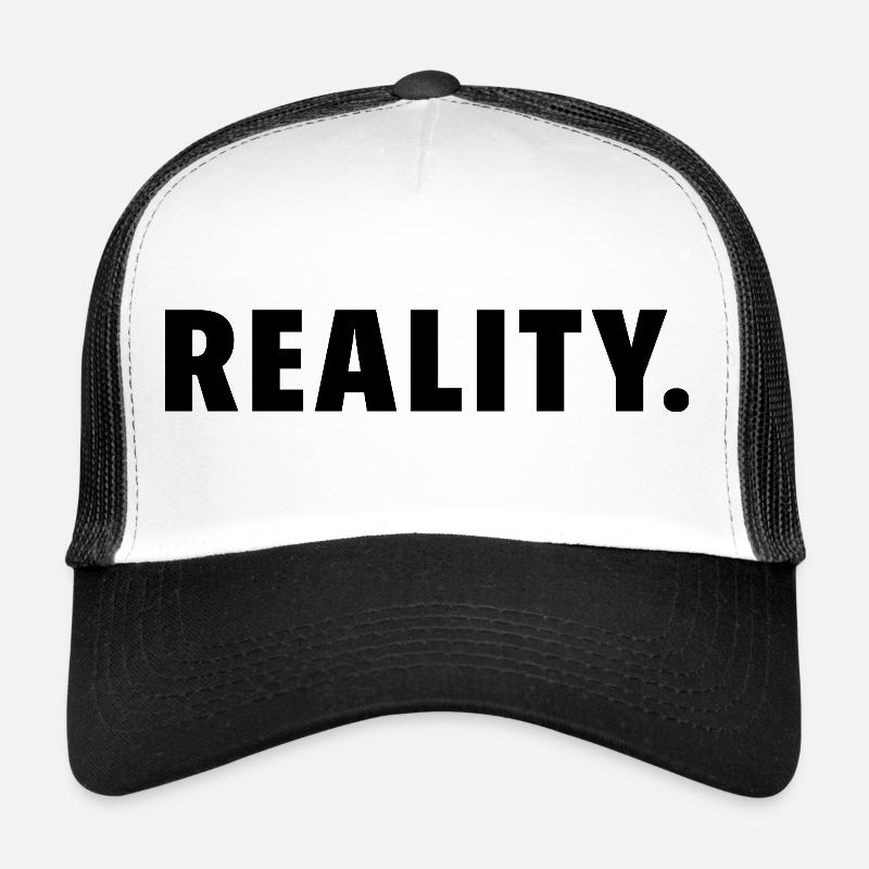 Reality Bold Typography - Trucker Cap - white/black