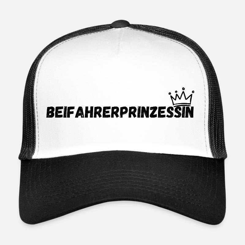 Princesse passagère - Casquette trucker  - blanc/noir