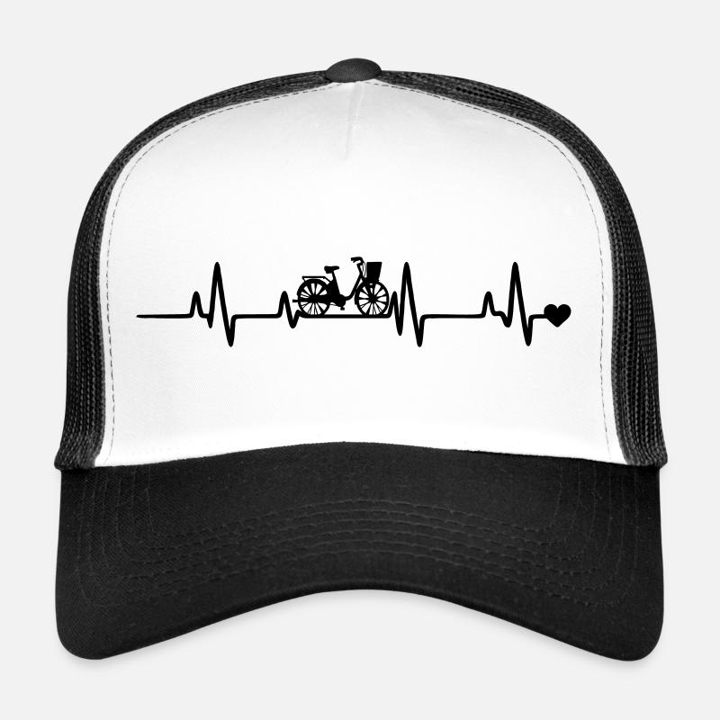 Cycliste - Casquette trucker  - blanc/noir