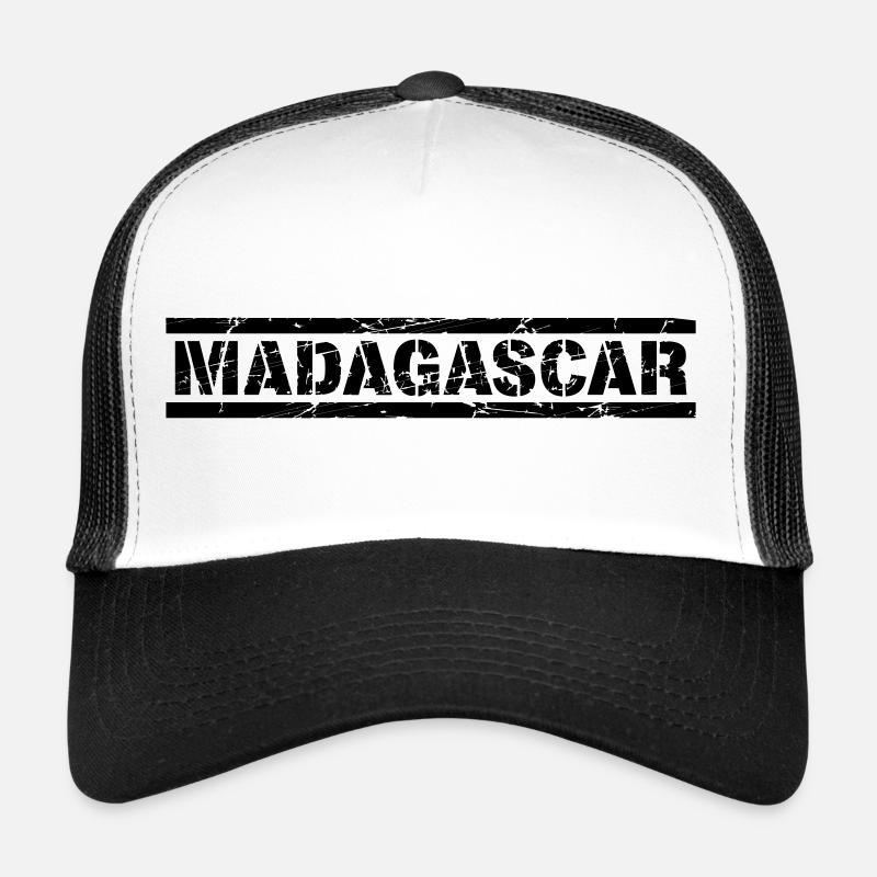 Madagascar - Casquette trucker  - blanc/noir