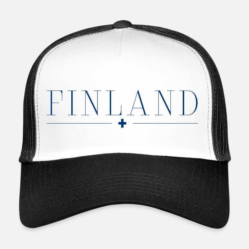 Finnland - Trucker Cap - Weiß/Schwarz