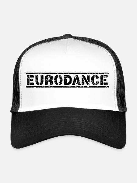 Eurodance - Casquette trucker  - blanc/noir - Devant