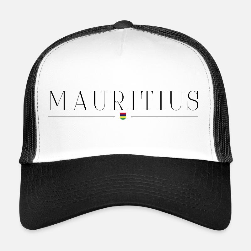 Ich liebe Mauritius - Trucker Cap - Weiß/Schwarz