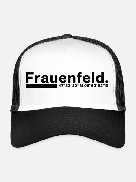 Frauenfeld Coordinates Thurgau Thurgauer - Trucker Cap - white/black - Front