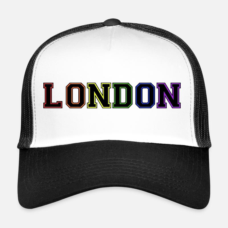 London Varsity Rainbow - Trucker Cap - Weiß/Schwarz