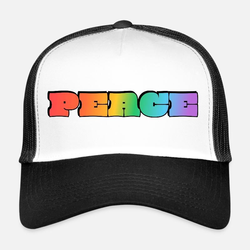 Paix arc-en-ciel Casquette trucker 