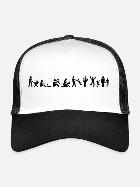 Meilleur père, papa et son fils, père et fils, dad - Casquette trucker  - blanc/noir - Devant