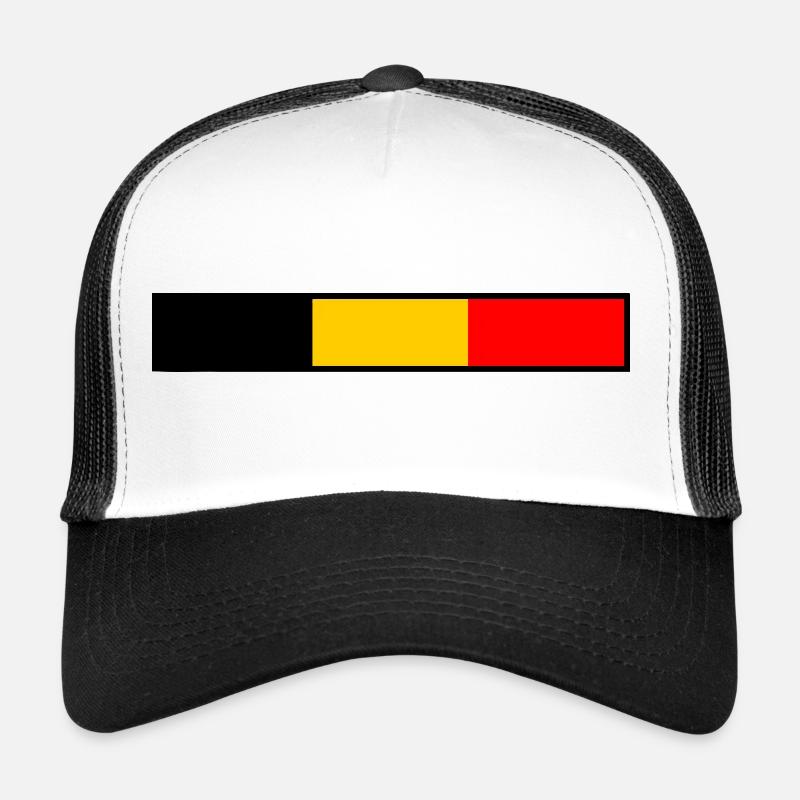 Belgien - Trucker Cap - Weiß/Schwarz