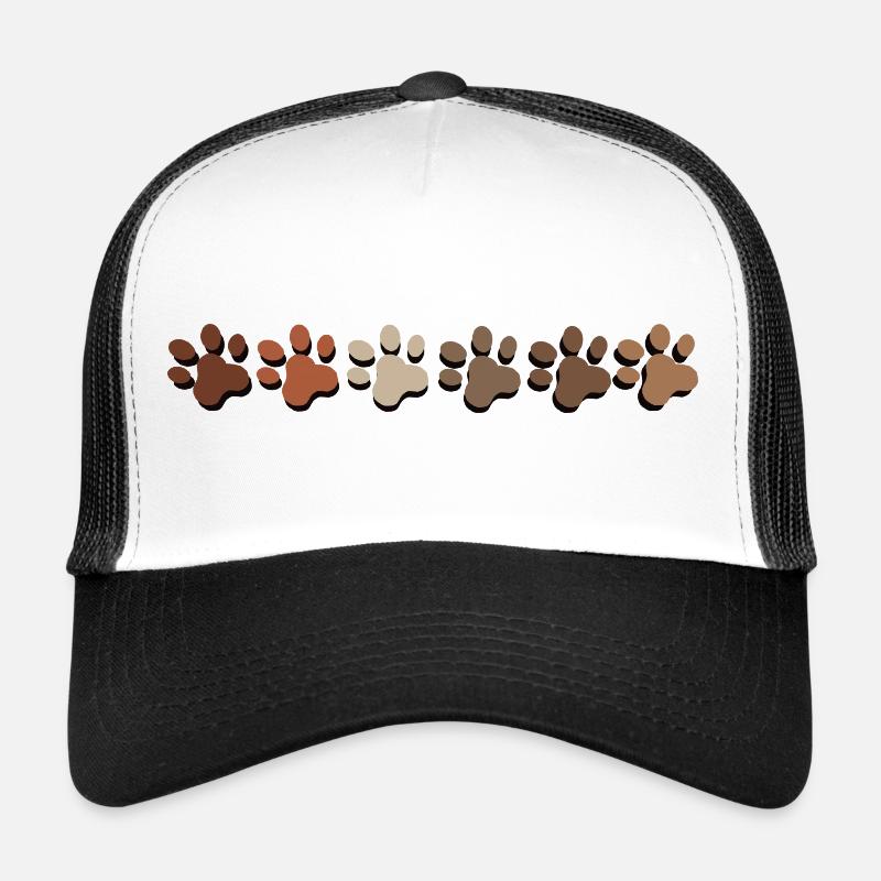 Empreinte de patte chien chat dégradé marron Casquette trucker 