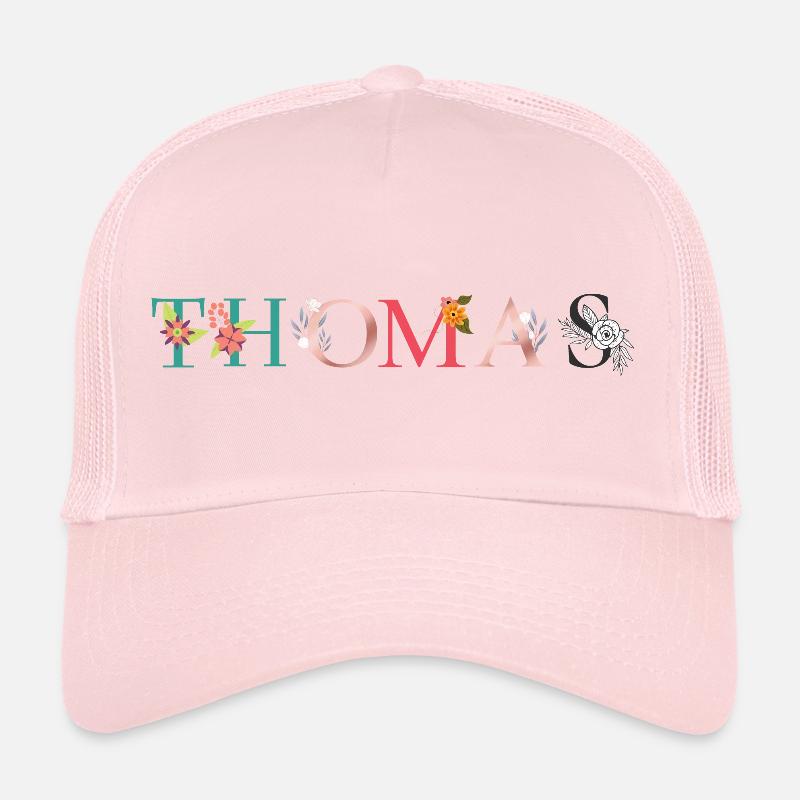 THOMAS ART DU NOM AVEC FLEURS BRODÉES Casquette trucker 