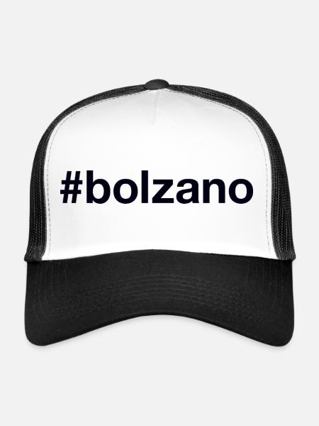 BOLZANO Hashtag - Casquette trucker  - blanc/noir - Devant