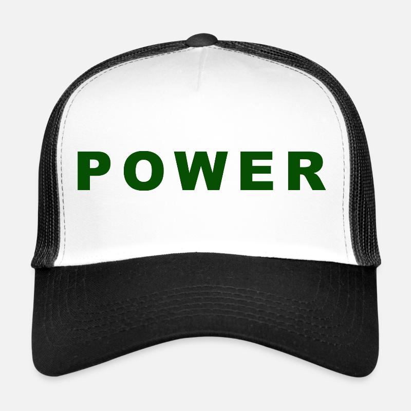 Mutiges Green Power Textdesign Trucker Cap