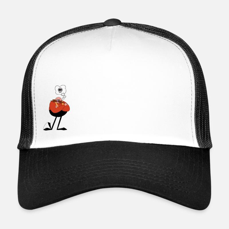 Schnurrbart Schnurrbärte - Trucker Cap - Weiß/Schwarz