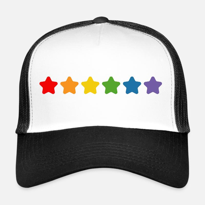 Regenbogen Sternchen LGBT lgbtqi queer Trucker Cap