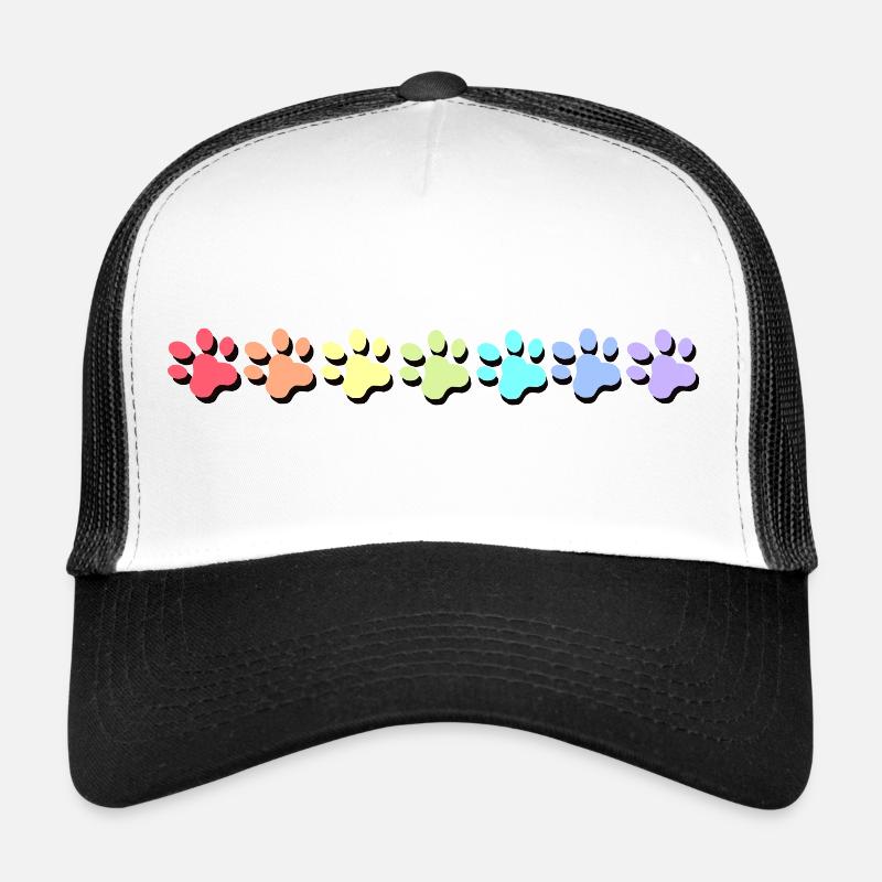 Conception de patte aux couleurs pastel Casquette trucker