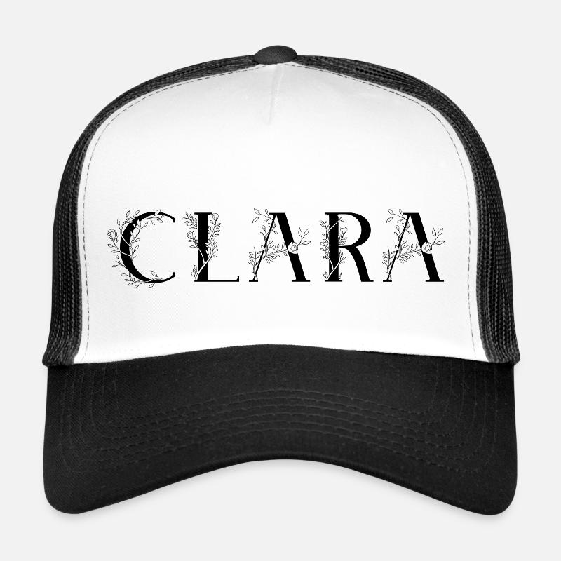 Nom - Clara - Casquette trucker  - blanc/noir
