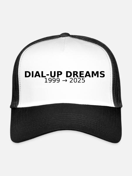 DIAL-UP DREAMS - Trucker Cap - white/black - Front