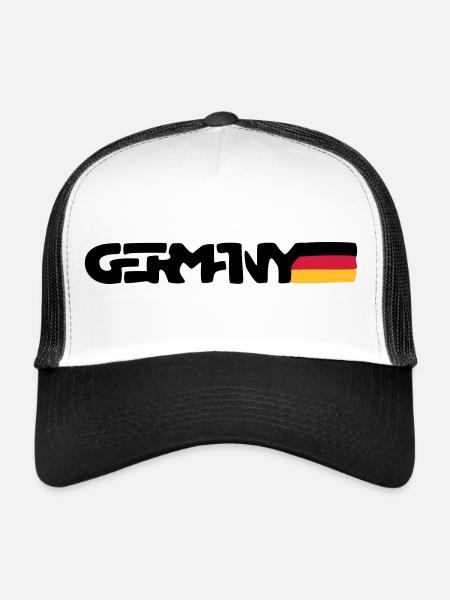 Allemagne - Casquette trucker  - blanc/noir - Devant