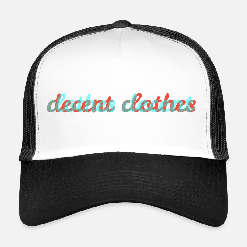 decent clothes - Trucker Cap - Weiß/Schwarz