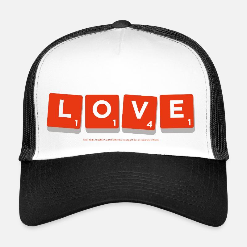 Lettre De Scrabble Word Love Casquette trucker 