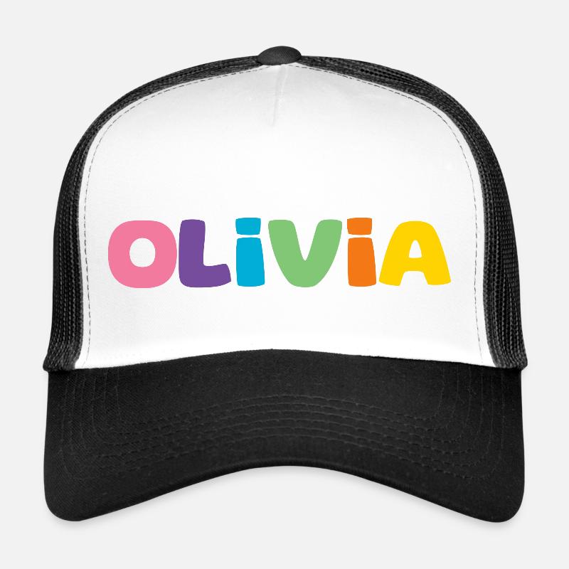 Name - Olivia - Trucker Cap - Weiß/Schwarz