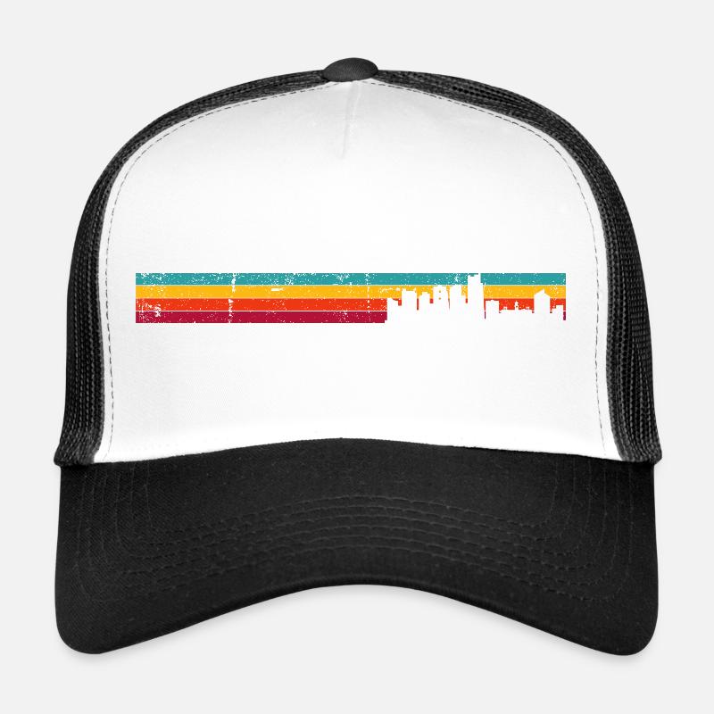 Sunset Skyline Stripes Trucker Cap