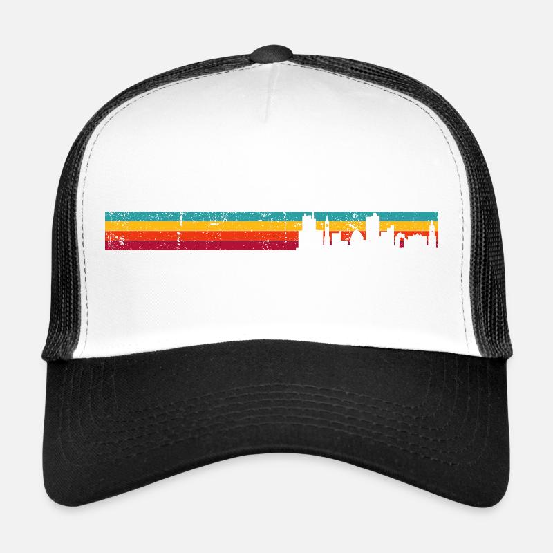 Dusk Rainbow Skyline Trucker Cap