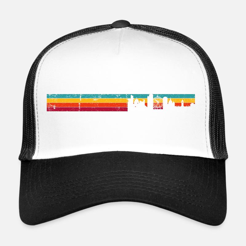 Rayures de la ligne d’horizon du coucher de soleil Casquette trucker 