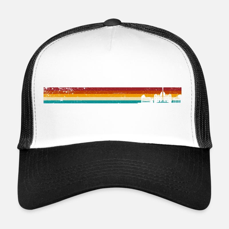 Rayures rétro Sunset Pier Casquette trucker 