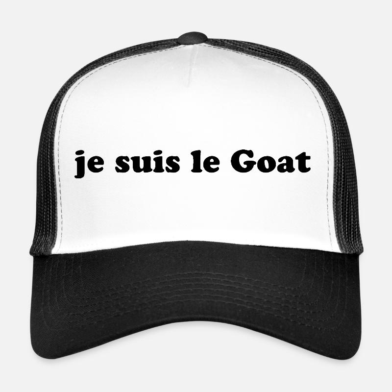 Tshirt idea humor goat - Trucker Cap - white/black